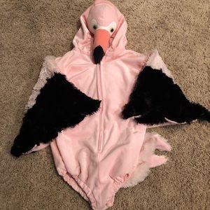 Flamingo Costume With Fur Wings. Exotic. Colorful. Sz 6/7. 🦩🦩🦩